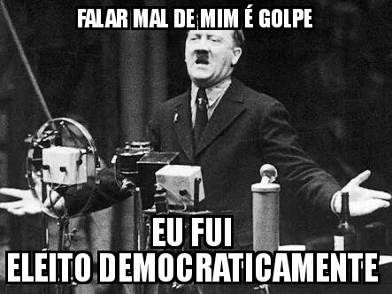 Dilma Ruinsseff foi eleita democraticamente? Sim, a despeito da campanha eleitoral calcada unicamente em mentiras, foi. Mas isso não tem nada a ver com o impeachment - até porque seria impossível pedir impeachment de quem NÃO foi eleito.